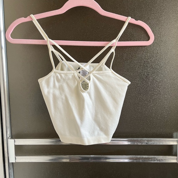 TOKYO DARLING WHITE STRAP CROP TOP - Picture 3 of 5